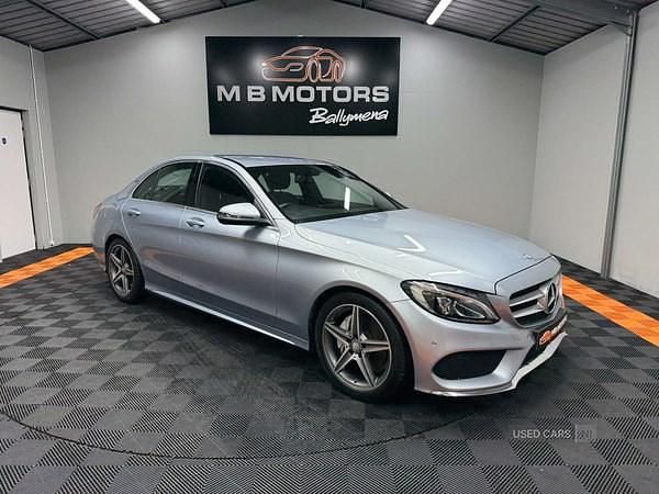 Silver Used 2017 Mercedes C220 AMG line Sedan | £15,995 (Fair price) - Image 1/4