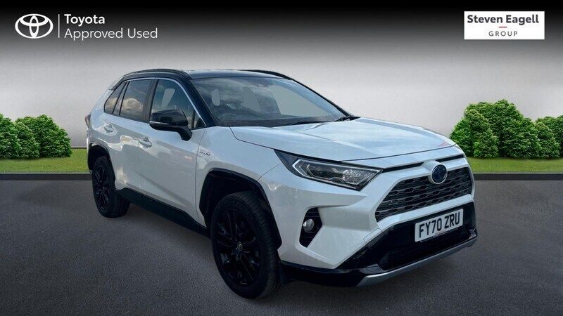 White/black Used 2020 Toyota RAV4 Hybrid SUV | £25,865 (A bit pricey) - Image 1/4