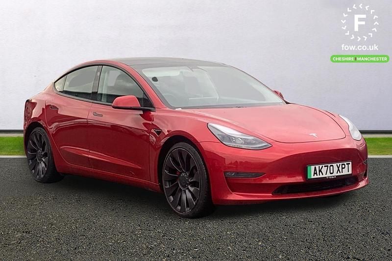 Red Used 2020 Tesla Model 3 Performance Sedan | £20,999 (Fair price) - Image 1/3