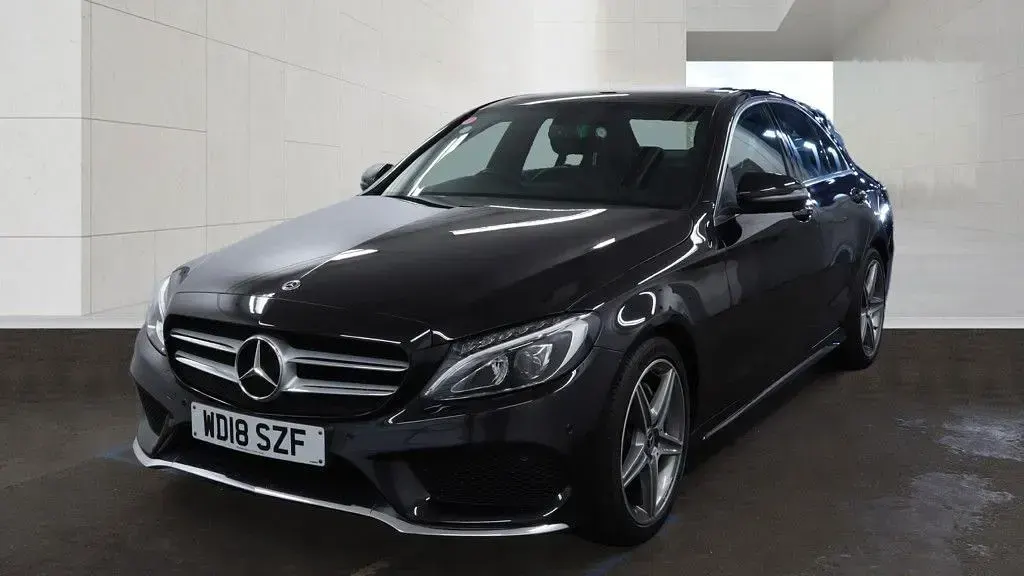 Used Mercedes C200 AMG line 184 HP (135 kW) 2018 Black Sedan