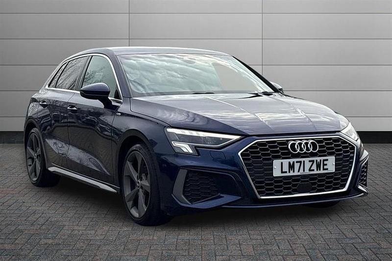 Used Audi A3 S-Line 150 HP (110 kW) 2021 Blue Hatchback