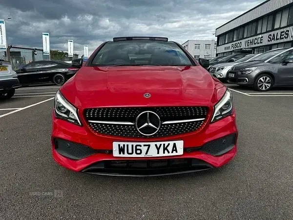 Used Mercedes CLA220 AMG line 177 HP (130 kW) 2017 Red Coupe
