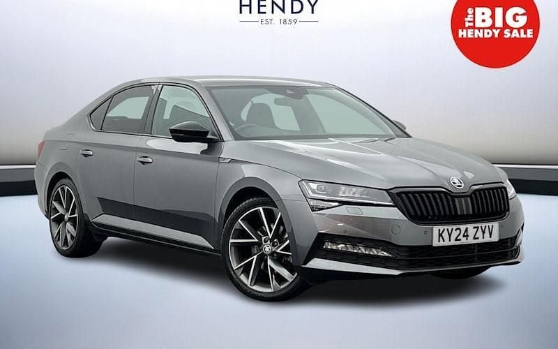 Graphite grey metallic Used 2023 Skoda Superb SportlinePlus Hatchback | £22,599 (Fair price) - Image 1/4