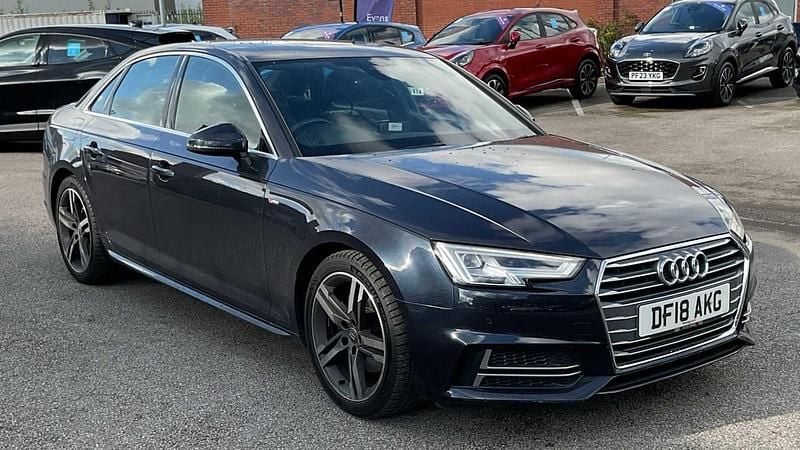 Blue Used 2018 Audi A4 S-Line Sedan | £15,540 (Fair price) - Image 1/4