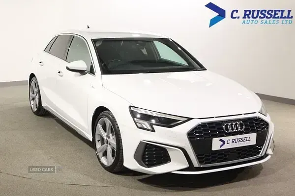 Used Audi A3 S-Line 150 HP (110 kW) 2022 White Sedan