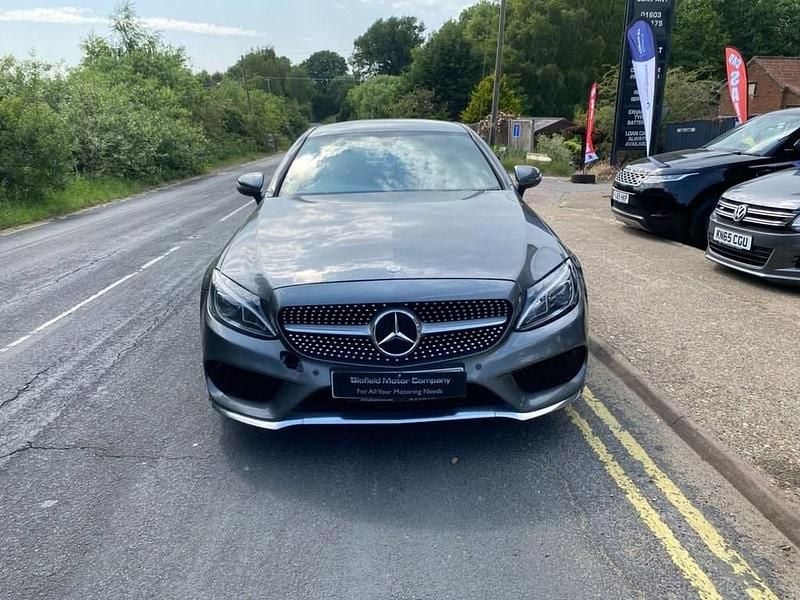 Used Mercedes C220 AMG line 170 HP (125 kW) 2017 Grey Coupe