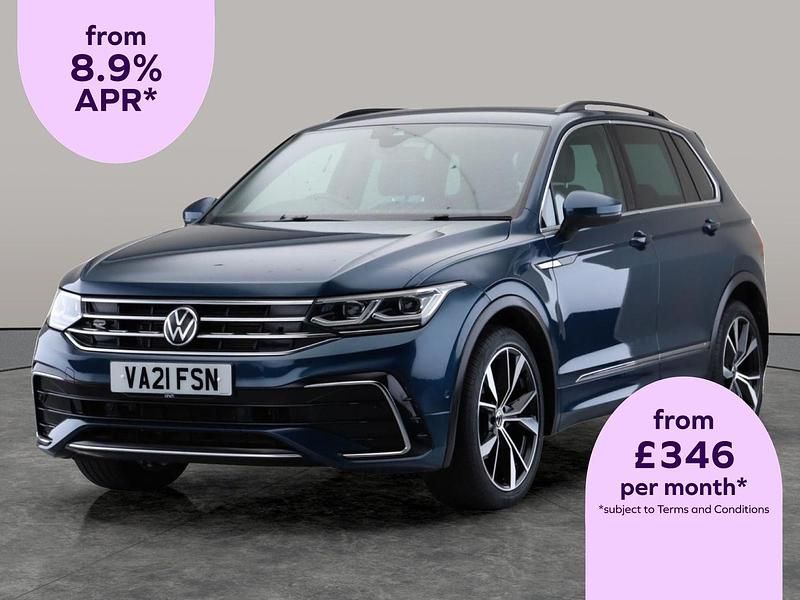 Blue Used 2021 VW Tiguan R-line SUV | £23,481 (Good price) - Image 1/2