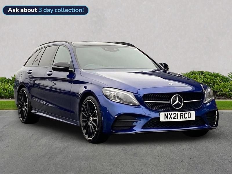 Blue Used 2021 Mercedes C200 AMG line Estate | £25,118 (Expensive) - Image 1/4