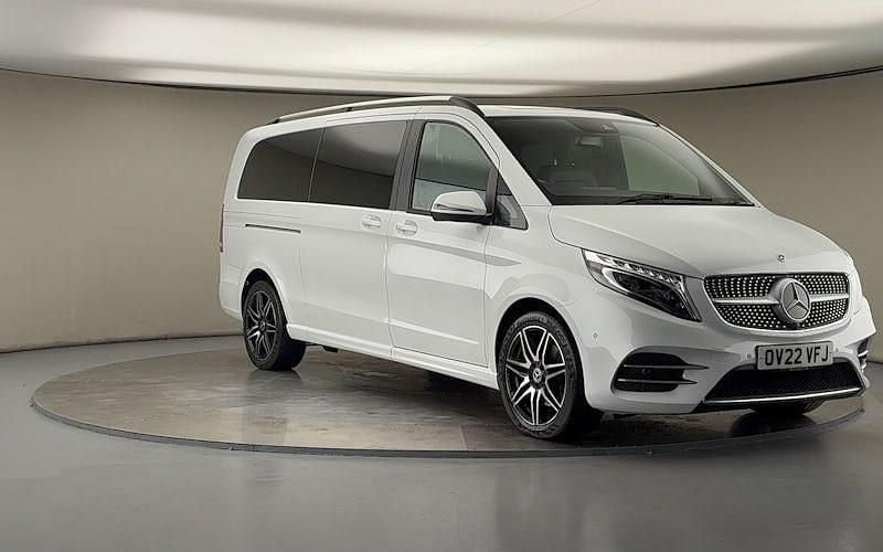White Used 2022 Mercedes V300 AMG line MPV | £54,500 (Fair price) - Image 1/4