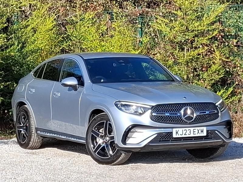 Silver Used 2023 Mercedes GLC300 AMG line Coupe | £47,998 (Expensive) - Image 1/4
