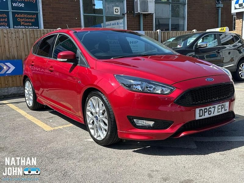 Red Used 2018 Ford Focus ST-Line Hatchback | £8,075 (Good price) - Image 1/4