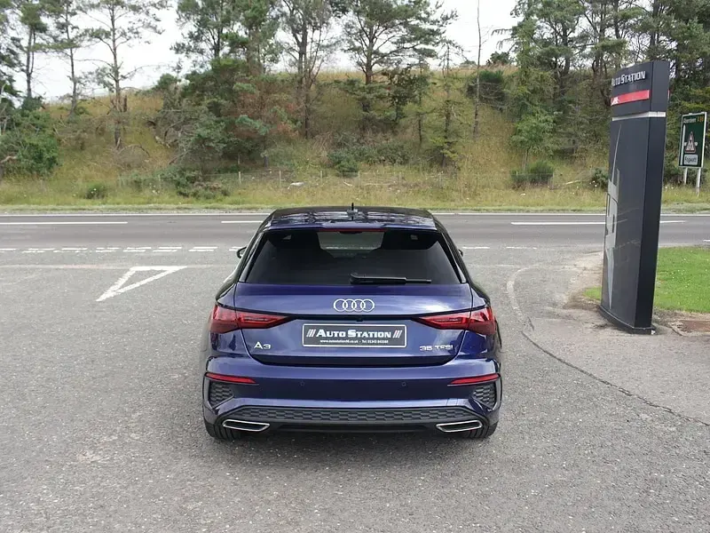 Used Audi A3 S-Line 150 HP (110 kW) 2022 Blue Sedan
