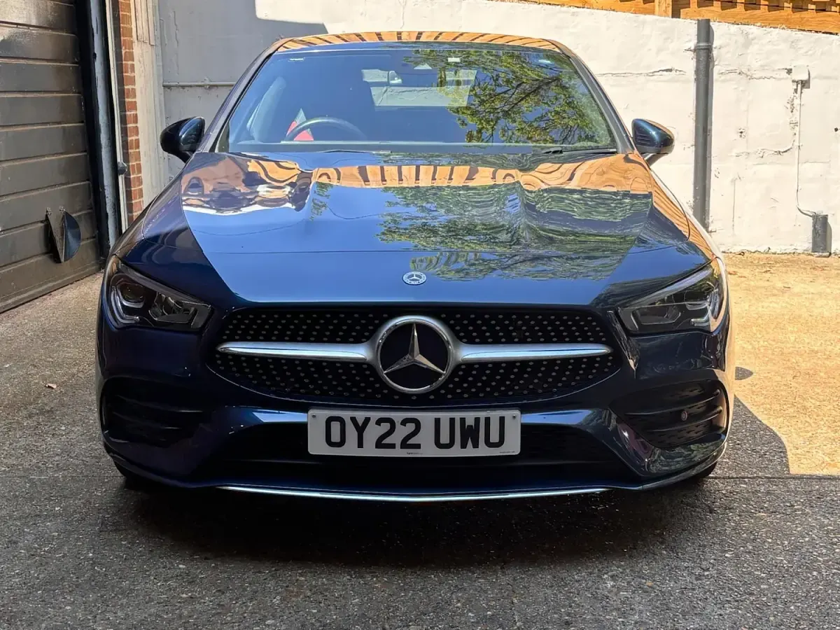 Used Mercedes CLA250e AMG Line Premium 218 HP (160 kW) 2022 Blue Coupe