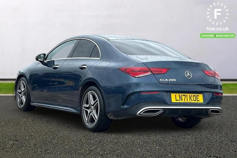 Used Mercedes CLA200 AMG Line Premium Plus 163 HP (119 kW) 2021 Blue Coupe