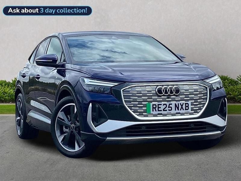Blue New 2025 Audi Q4 e-tron S-Line SUV | £36,701 (Fair price) - Image 1/4