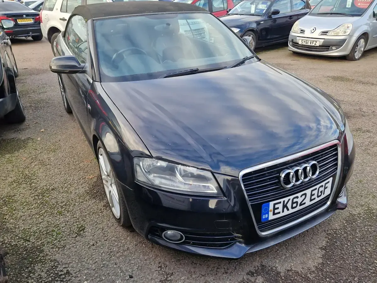 Used Audi A3 Cabriolet S-Line 140 HP (102 kW) 2012 Black Cabriolet