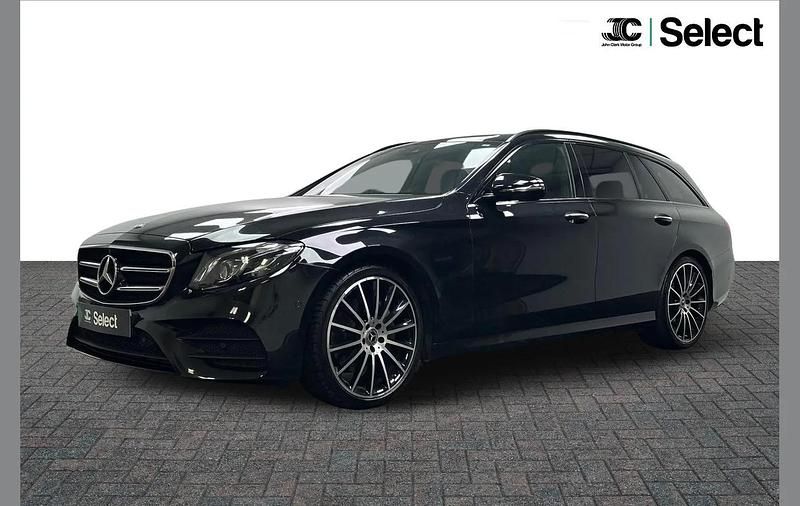 Used Mercedes E220 AMG line 191 HP (140 kW) 2019 Black Estate