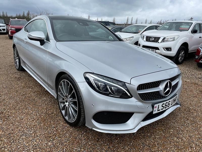 Used Mercedes C220 AMG Line Premium 170 HP (125 kW) 2016 Silver Coupe
