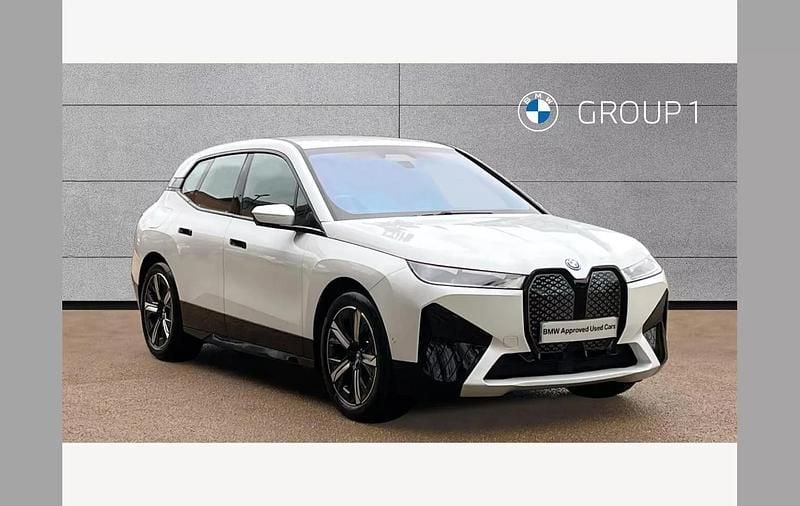 Mineral white Used 2024 BMW iX M Sport SUV | £41,995 (Good price) - Image 1/4