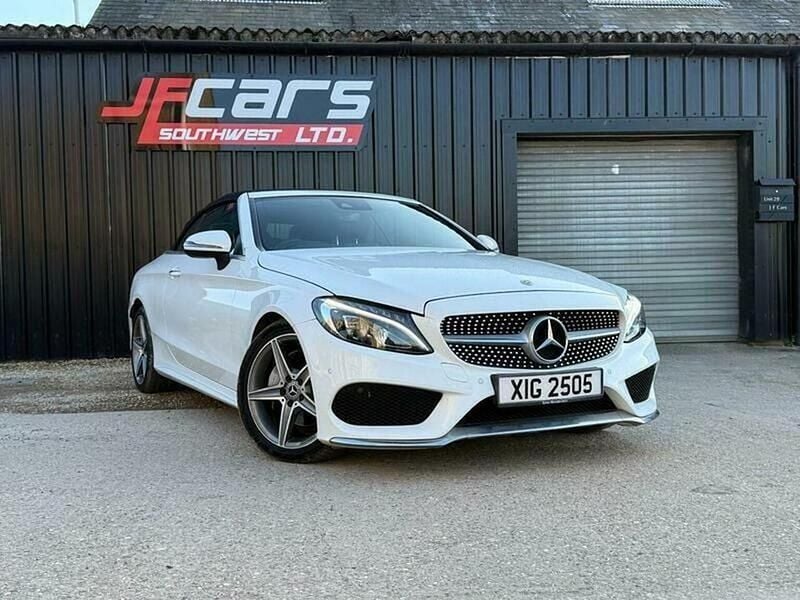 Used Mercedes C220 AMG line 170 HP (125 kW) 2017 White Cabriolet