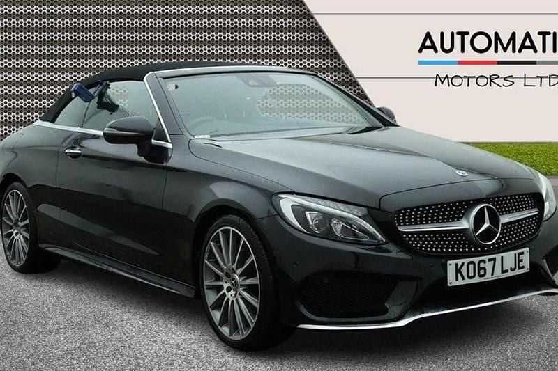 Black Used 2018 Mercedes C200 AMG line Cabriolet | £16,290 (Good price) - Image 1/1