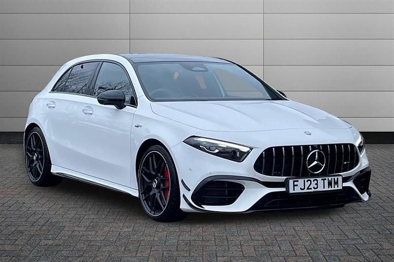 Polar white Used 2023 Mercedes A45 AMG Hatchback | £44,695 (Fair price) - Image 1/4