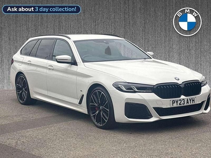 White Used 2023 BMW 520 M Sport Estate | £30,279 (Fair price) - Image 1/4