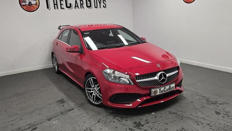 Used Mercedes A160 AMG line 102 HP (75 kW) 2018 Red Hatchback