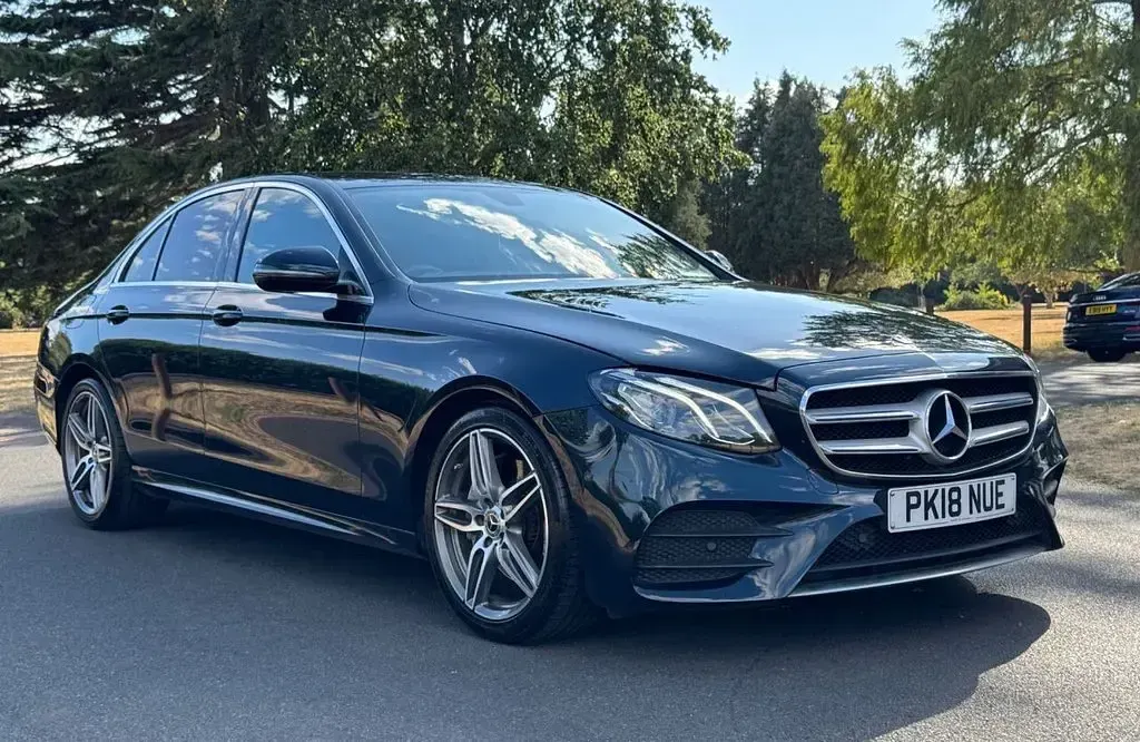 Used Mercedes E220 AMG line 194 HP (142 kW) 2018 Green Sedan