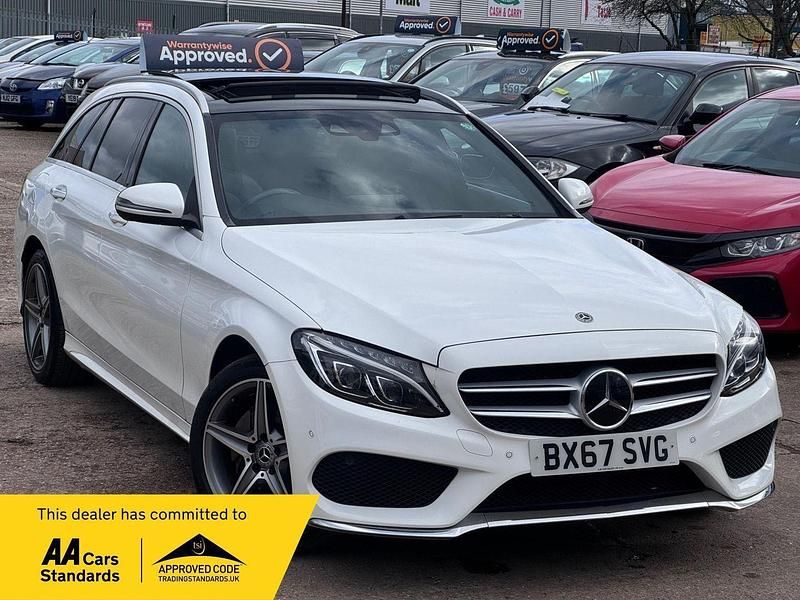 Used Mercedes C220 AMG line 170 HP (125 kW) 2026 White Estate