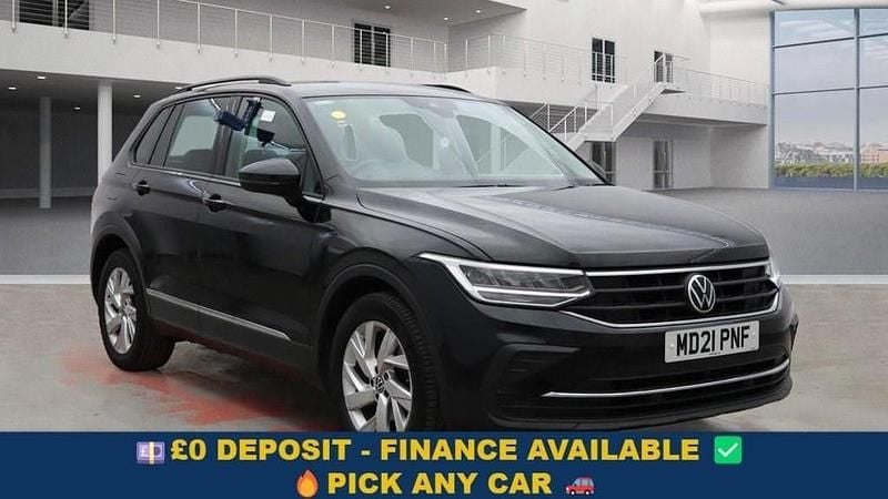 Black Used 2021 VW Tiguan S SUV | £15,149 (Good price) - Image 1/4