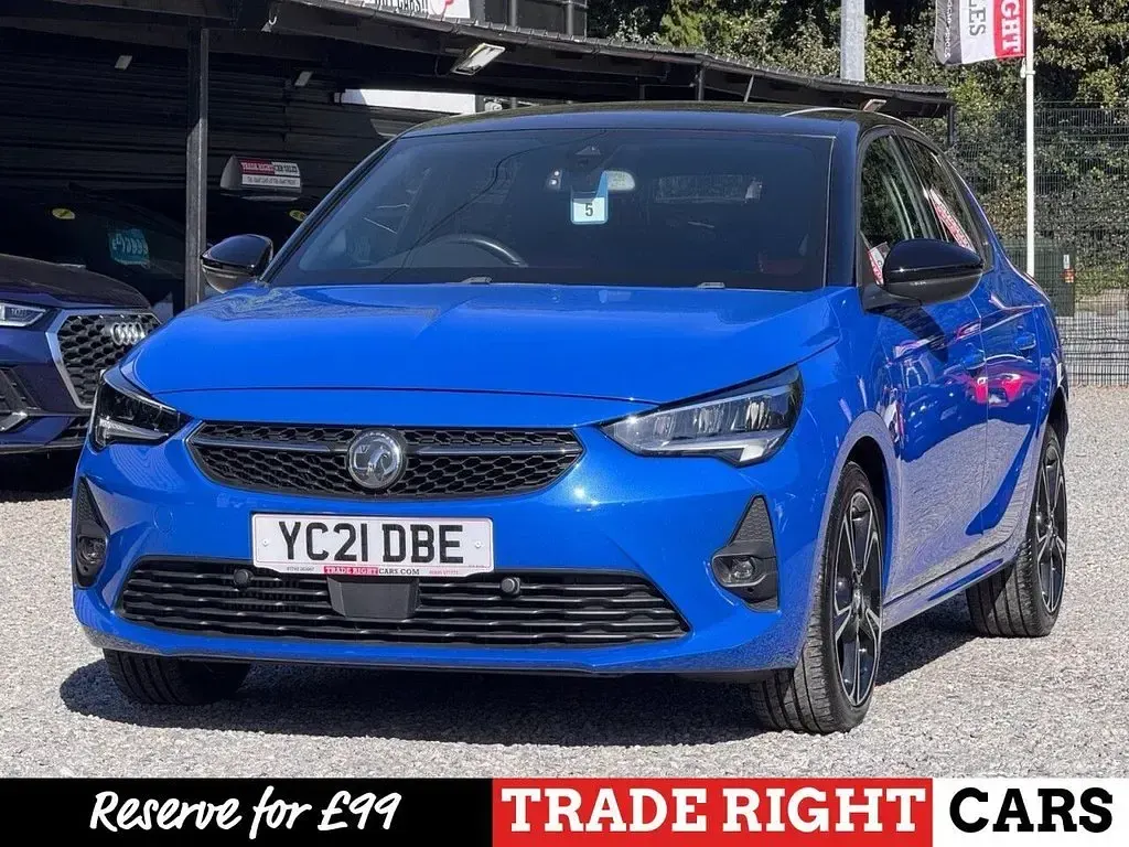 Used Vauxhall Corsa SRi 100 HP (73 kW) 2021 Blue Hatchback