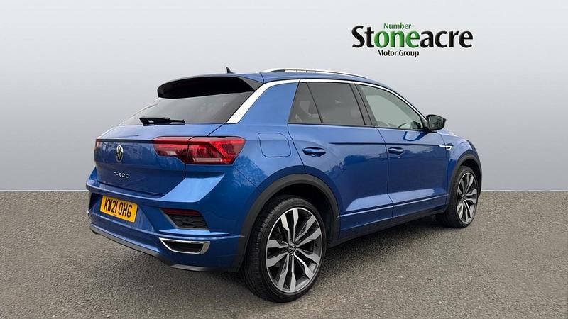 Used VW T-Roc R-line 150 HP (110 kW) 2021 Blue SUV