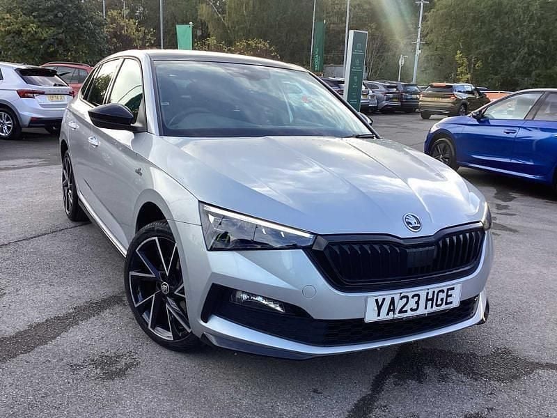 Brilliant silver metallic Used 2023 Skoda Scala Monte Carlo Hatchback | £16,995 (Fair price) - Image 1/4