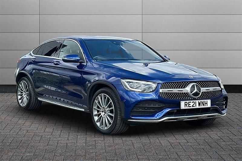 Blue Used 2021 Mercedes GLC300 AMG Line Premium Coupe | £30,790 (Fair price) - Image 1/4