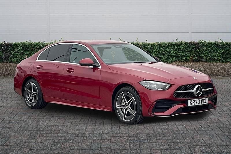 Used Mercedes C300e AMG line 2023 Red Sedan