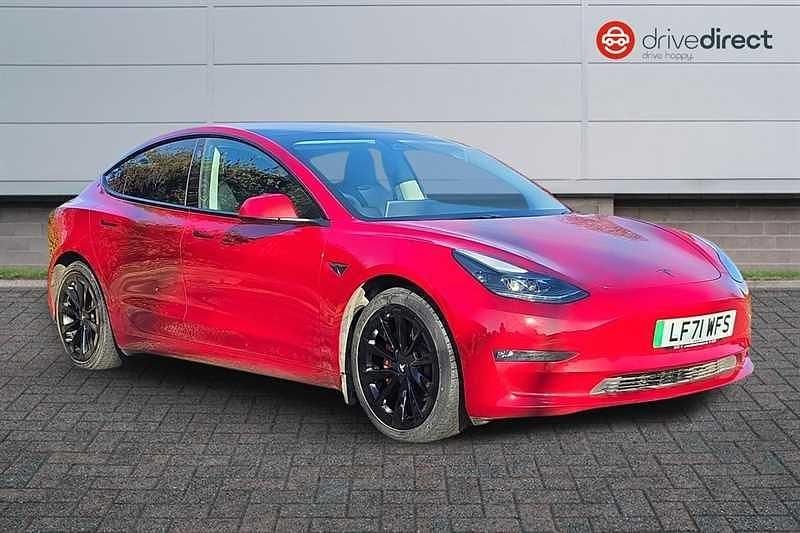 Red Used 2021 Tesla Model 3 Long Range AWD Sedan | £19,695 (Fair price) - Image 1/4