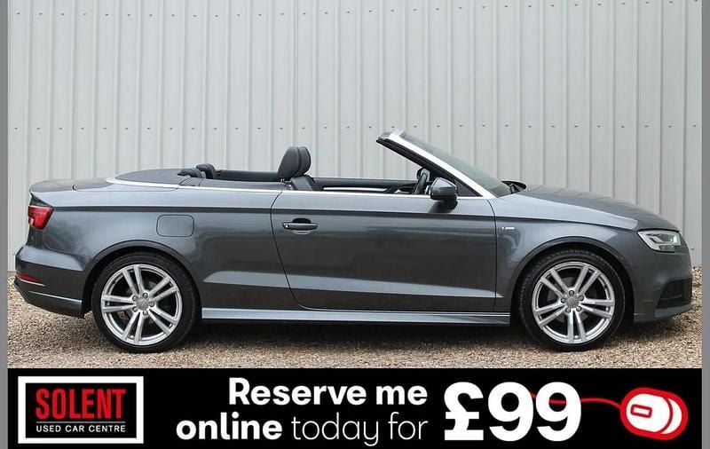 Used Audi A3 Cabriolet S-Line 150 HP (110 kW) 2018 Grey Cabriolet