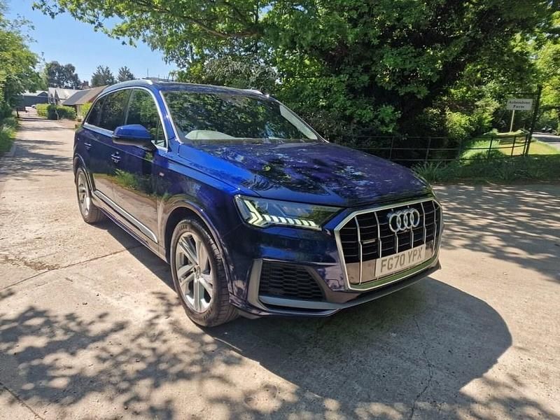 Blue Used 2020 Audi Q7 S-Line SUV | £31,450 (Good price) - Image 1/3