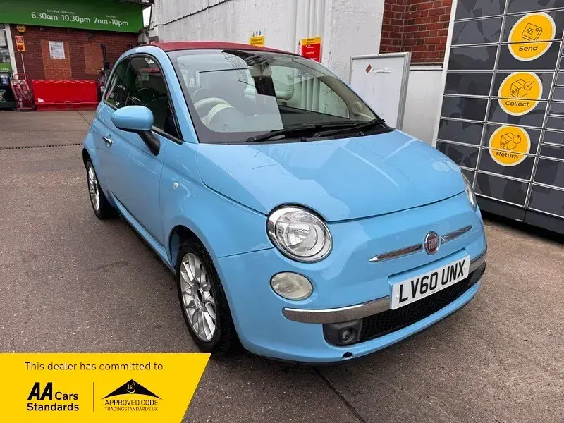 Used Fiat 500C Lounge 2010 Blue Cabriolet