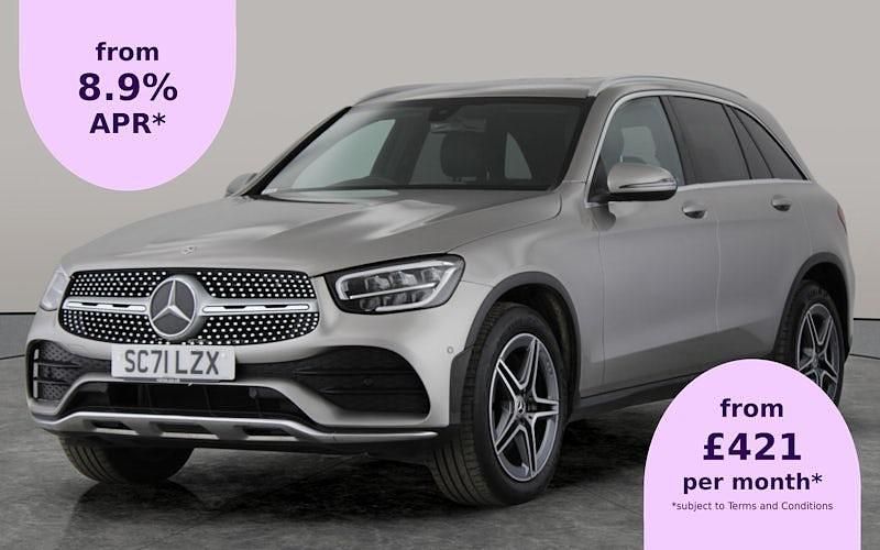 Silver Used 2021 Mercedes GLC220 AMG line Estate | £27,546 (Fair price) - Image 1/2