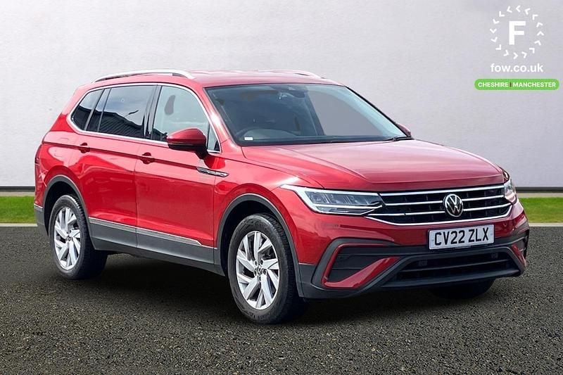 Red Used 2022 VW Tiguan Allspace Life SUV | £21,799 (Good price) - Image 1/3