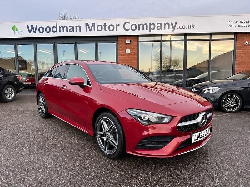 Red Used 2022 Mercedes CLA250e Shooting Brake AMG line Estate | £18,995 (Fair price) - Image 1/4
