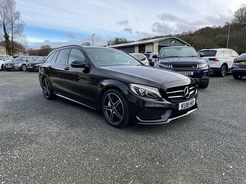 Black Used 2018 Mercedes C250 AMG line Estate | £14,995 (Fair price) - Image 1/4