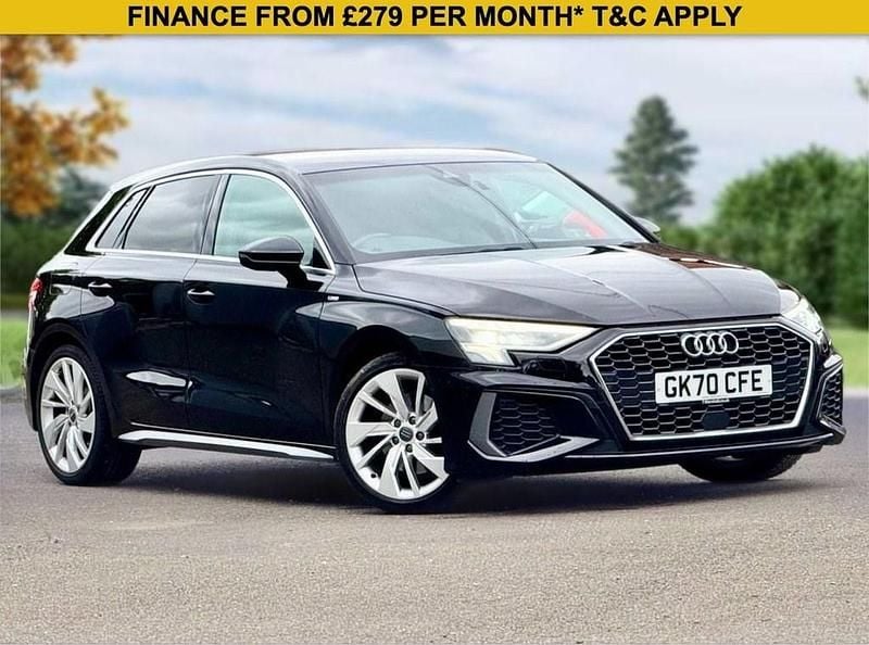 Black Used 2020 Audi A3 Sportback S-Line Hatchback | £17,495 (Fair price) - Image 1/4
