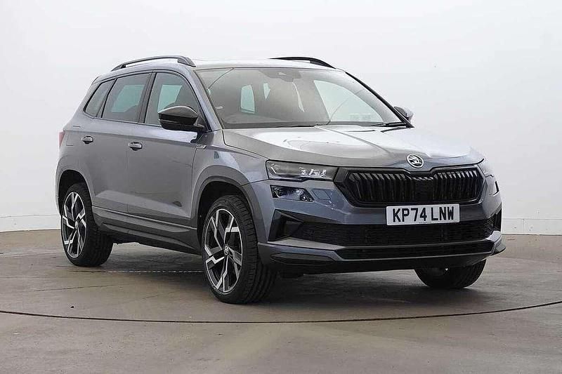 Graphite grey metallic Used 2024 Skoda Karoq SportLine SUV | £25,800 (Fair price) - Image 1/4