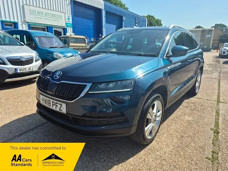 Used Skoda Karoq SE L 150 HP (110 kW) 2018 Blue SUV