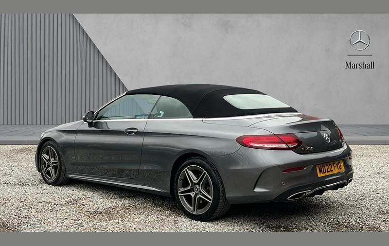 Used Mercedes C200 AMG line 180 HP (132 kW) 2022 Grey Cabriolet