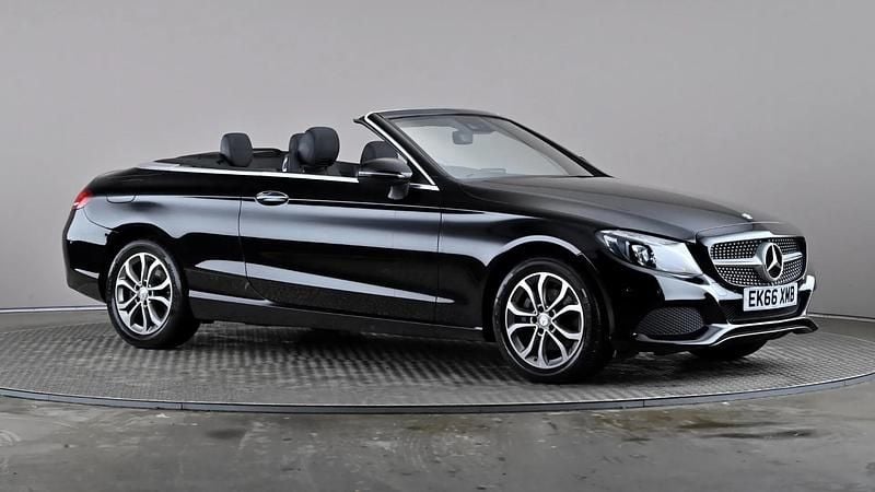 Used Mercedes C220 170 HP (125 kW) 2016 Black Cabriolet