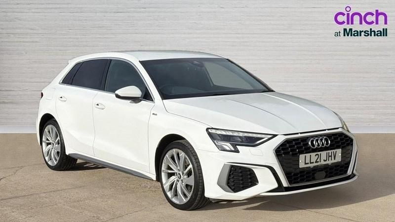 White Used 2021 Audi A3 e-tron S-Line Hatchback | £15,656 (Fair price) - Image 1/4
